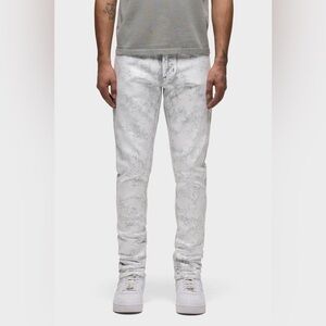Hudson Jeans White and Gray Skinny Denim